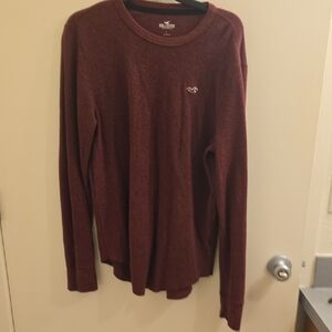 Hollister Burgundy Long Sleeve Tee